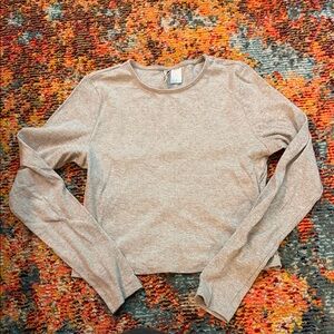 Women's Grey Long Sleeve Top